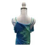 Lascana Blue & Green Tie Dye Cold Shoulder Dress Size 8/10 M Size M Photo 2