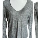 Womens Mossimo Zipper Back Lightweight V Neck Heathered Sweater Photo 0