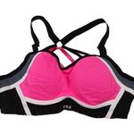 Victoria's Secret  VSX Sport Neon Pink Black Sportsbra Size 36B Cross Back Gym Photo 0