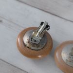 Vintage Clip On Earrings Shades of Brown Large Chunky Statement Photo 4