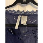 Forgotten Grace Navy Blue Eyelet Lace Sleeveless Top Womens NEW Plus Size 2X 100 Photo 4
