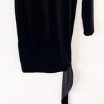 Likely  Welcox Mock Neck Velvet Long Sleeve Mini Dress in Black Photo 4