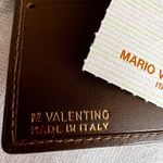 Mario Valentino  Vintage Brown PVC Logo Wallet, 4.25"x4"x1" Photo 4