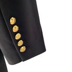 White House | Black Market Black Long Sleeve Blazer Dress size 8 Gold Buttons Photo 9