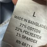 Falls Creek  Denim Button Up Puff Shoulder Blue Jean Jacket With Pockets Large Photo 9