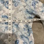 Chico's Chico’s Women Floral‎ Button-Up Shirt Blue White Sheer Long Sleeve Blouse Size L Photo 2