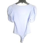 Free People Ava Bodysuit Puff Sleeve Scoop Neck Periwinkle Size Small Photo 2