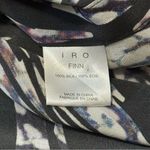 IRO Women’s 40 8 Black White Animal Lizard Print Finn Silk Tank Sleeveless Top Photo 5