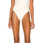 l*space L  Phoebe White One Shoulder One Piece Bathing Suit Photo 0