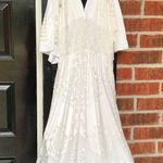 Farm Rio Solana lace midi White dress size small Anthropologie Photo 2