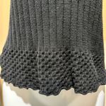 Caslon Black Ribbed Turtleneck Waffle Hem Sweater Size MP Photo 3