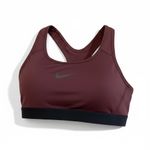 Nike  Dri Fit Maroon Black Racerback Medium Support Sports Bra Women's Size M Photo 1