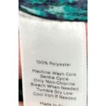 Talbots Womens 2X Blouse Teal Print LongSleeve Relaxed Fit Photo 3