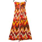 Lucky Brand Lucky‎ Brand Maxi Dress Strapless Summer Chevron Floral Print Medium Photo 1