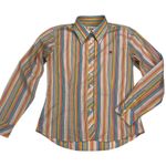 Lilly Pulitzer  Multicolor Striped Button Up Shirt Embroidered Logo Size 8 Photo 6