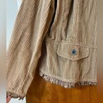 J.Jill  Denim Ruffle Trim Corduroy Jacket Unique Buttons Pockets Vintage Large Photo 4