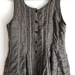 Shack Inc. dress Steampunk Lagenlook Silk Olive Green Large Vintage peasant Brown Photo 4