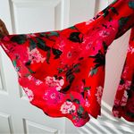 Belle Sky Belle & Sky Floral Cold Shoulder Top Size M Photo 3