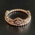 Rose Gold Heart Crown Ring Size 9 Photo 6