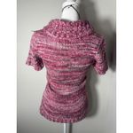 Wet Seal Vintage Y2K  Pink Marled Short Sleeve Knit Sweater Top XS Photo 2