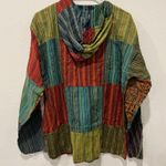 Kathmandu Imports Multicolor Patchwork Hoodie with Wooden Buttons by Kathmandu  Photo 2