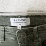 La Ligne Meredith High Rise Cropped Flare Jean Eloise Sage Green Womens Size 26 Photo 4