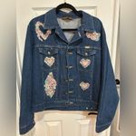 Rustler  Blue Country Cowboy Denim Patches Jean Jacket Large Photo 0