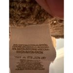 Free People  Women's Cotton Blend Sweater Size Large Tan Open Knit Beach Boho Photo 4