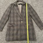 ZARA  Glen tan & brown plaid oversized blazer jacket size M Photo 11