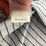 CALIA by Carrie Underwood long sleeve side ruching with ties striped top size XS Gray Photo 9