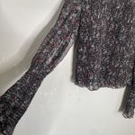 Veronica Beard  Faire Crewneck Bishop Sleeve Smocked Top Floral Silk Blouse 10 Photo 1