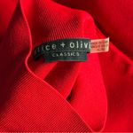 Alice + Olivia  Red Sleeveless Mock Turtleneck Crop Top Photo 4