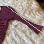 Free People Astoria Split Ribbed Tee in Sangria XS Photo 8