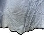 Sweet Wanderer Blue  Pinstripe Ruffle Sleeve Top with Floral EmbroideryMedium Photo 3