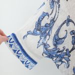 Chico's  Floral Print Lightweight Kimono Swim Cover Vacation Beach Size OP or S Photo 2