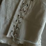 Mustard Seed High Waist White Denim Shorts Photo 4