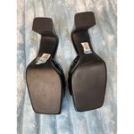 Jeffrey Campbell Black Patent Quilted Platform Block Heel Mules Slides Size 6 Photo 7