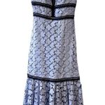 Jill Jill Stuart Blue Lace Crochet Elle Sleeveless Cocktail Midi Tea Dress Sz 4 Photo 1