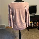 American Eagle  Outfitters Light Pink Eyelet Sleeve Blouse Photo 2