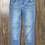 Earl Jean EARL Bedazzled Blue Skinny Ankle Jeans | 6 | Photo 2