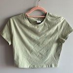 Aritzia  pastel green short sleeve crop top Photo 0
