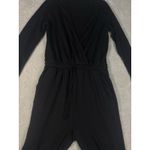 Beyond Yoga  Womens Small Black Overlapping‎ USA Cozy Soft Long Sleeve Jumpsuit Photo 3