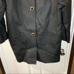 KC Collections Black Leather Button Front Jacket size Small Photo 5
