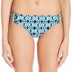 Kenneth Cole 🆕 Tribe Vibes shirred hipster bikini bottoms blue white colorful Photo 0