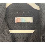 Free People  Beach Black Medium Open Knit Crochet Semi-Sheer Romper Playsuit Photo 2