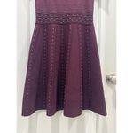Sandro  Montaigne Red Bordeaux Bead Embellished Studded Sweater Knit Dress 36 XS Photo 6