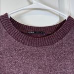 ZARA  Burgundy Crewneck Knit Sweater Size Large EUC #5844 Photo 2