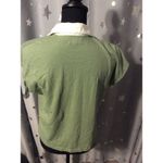 Madewell Green Collar Soft Top Size Small S womens Polo Tee V Neck Photo 1