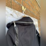 Dawn Levy XS Black Combo Leather Jacket w/ Hidden hoodie Photo 9