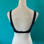 Aerie NWT  Plunge Bikini Top Women's True Black Swim Beach Surf Paddle Size M Photo 3